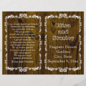 Oude vintage- en lijst trouwprogramma 2 (Voorkant)