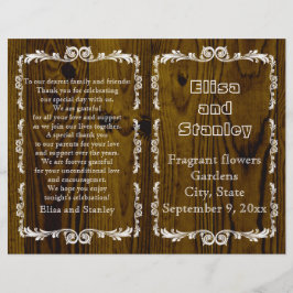 Oude vintage- en lijst trouwprogramma 2