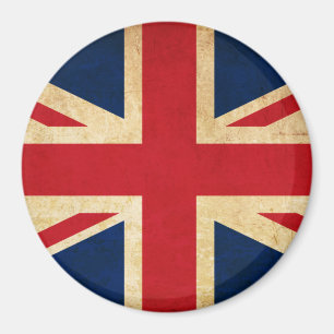 Oude Vintage Grunge Verenigd Koninkrijk Vlag Union Magneet