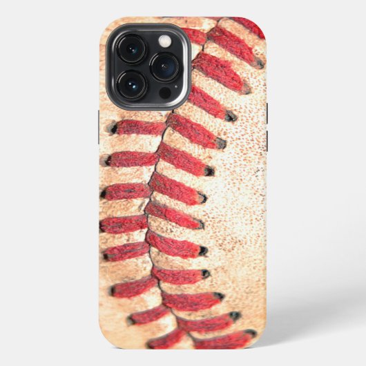 Oude Vintage Honkbal Rode Steek iPhone Hoesje (Achterkant)