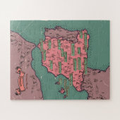 Oude vintage kaart van Spanje Legpuzzel (Horizontaal)
