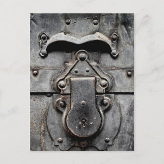 Oude Vintage Koffer Slot Briefkaart