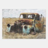 Oude Vintage ontkoppeling vrachtwagen Inpakpapier Vel (Voorkant 3)