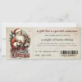 Oude Vintage Papier Grunge Kerst Cadeaubon Feestdagenkaart