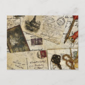 Oude Vintage Post Herinneringen Briefkaart (Voorkant)