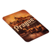 Oude vintage reizen Praag Tsjechië geschenken Magneet (Rechterzijde)