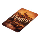 Oude vintage reizen Praag Tsjechië geschenken Magneet (Linkerzijde)