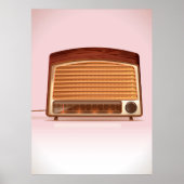 Oude vintage retro radio speler poster (Voorkant)