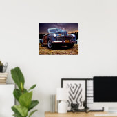 Oude Vintage Rusty Barn vindt auto Woody Poster (Thuiskantoor)