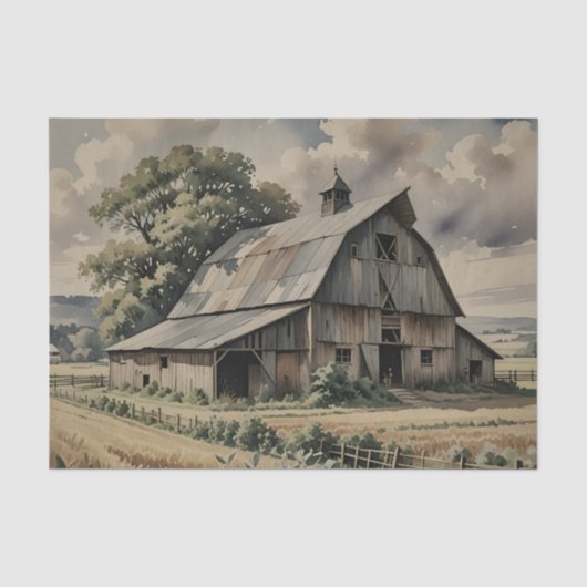 Oude vintage schuur tissuepapier (Voorkant)