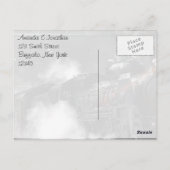 Oude Vintage stoomtrein bedankt Briefkaart (Achterkant)