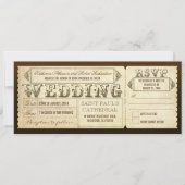 Oude vintage trouwtickets met RSVP Kaart (Voorkant)