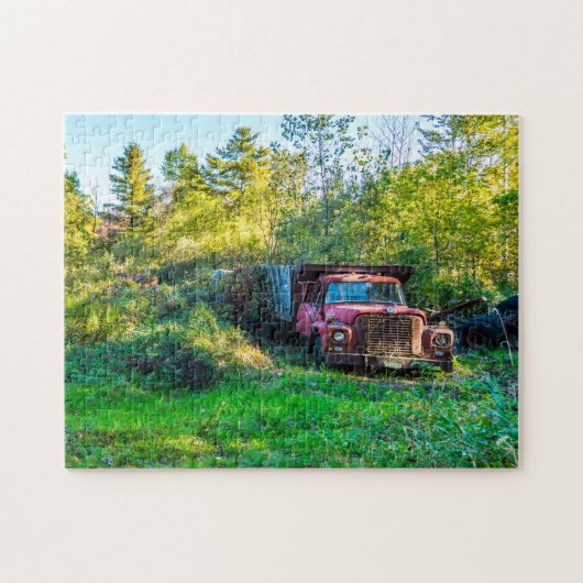 Oude Vintage Truck Vermont. Legpuzzel (Horizontaal)