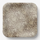 Oude Vintage Wedding Lace Papieren Bordje (Voorkant)