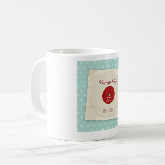 Oude Vinyl Record Mok (Voorkant links)