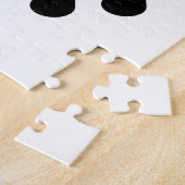 Oude vinylplaat en muzieknoten legpuzzel (Zijkant)