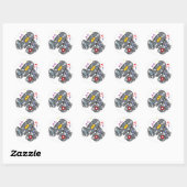 oude vinylplaten ronde sticker (Vel)