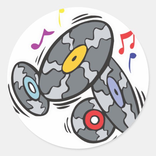 oude vinylplaten ronde sticker (Voorkant)