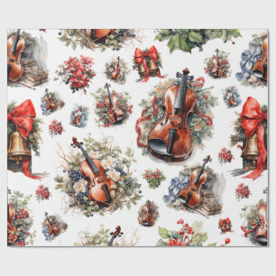 Oude Viool Kerstmis Cadeaupapier