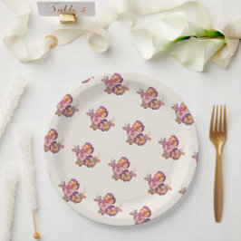 Oude Viooltjes Bloemen Papieren Borden | Tuinfeest Bordje