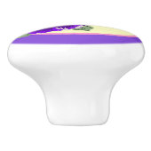 Oude Viooltjes Keramische Lade Trekkers Knop (Zijkant)