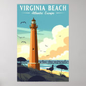 Oude Virginia Beach Poster (Voorkant)