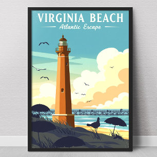 Oude Virginia Beach Poster