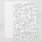 Oude vishaken briefpapier (Voorkant / Achterkant)