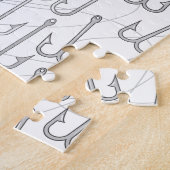 Oude vishaken legpuzzel (Zijkant)