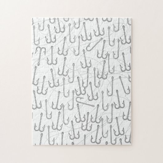 Oude vishaken legpuzzel (Verticaal)