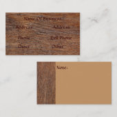 Oude Visitekaartje Hout (Voorkant / Achterkant)