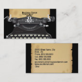 Oude Visitekaartje Retro TypeWriter-machine (Voorkant / Achterkant)