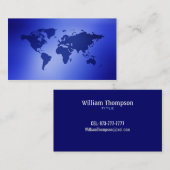 Oude Visitekaartjes van de Kaart van het Wereldbol (Voorkant / Achterkant)