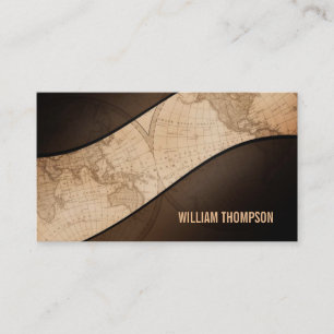 Oude Visitekaartjes van de Kaart van het Wereldbol