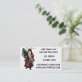 Oude Visitekaartjes van de Kerstman met een fashio (Staand voorkant)