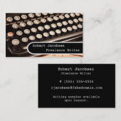 Oude Visitekaartjes voor freelance Schrijvers voor (Voorkant / Achterkant)