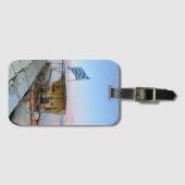 Oude Vissen Boat Griekse vlag Zakynthos Griekenlan Bagagelabel (Voorkant (horizontaal))