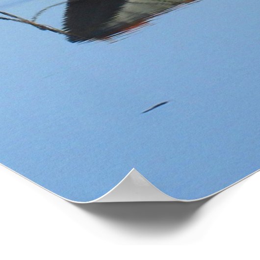 Oude Vissende boot Poster (Hoek)