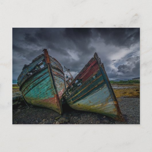 Oude Vissende boten Briefkaart (Voorkant)