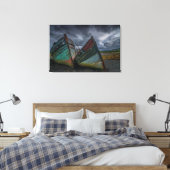 Oude Vissende boten Canvas Afdruk (Insitu (Slaapkamer))