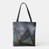 Oude Vissende boten Tote Bag (Achterkant)