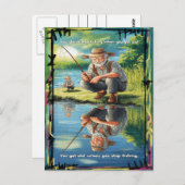 Oude visser's reflectie briefkaart (Voorkant / Achterkant)