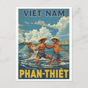 Oude vissers van Phan Thiết Briefkaart