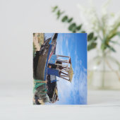 Oude vissersboot. briefkaart (Staand voorkant)