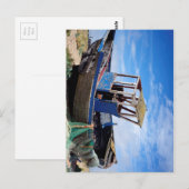 Oude vissersboot. briefkaart (Voorkant / Achterkant)