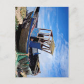 Oude vissersboot. briefkaart (Voorkant)