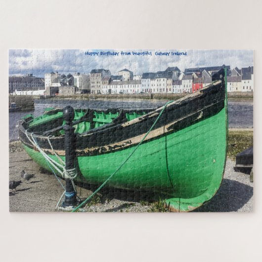 Oude Vissersboot Galway Ierland. Legpuzzel (Horizontaal)