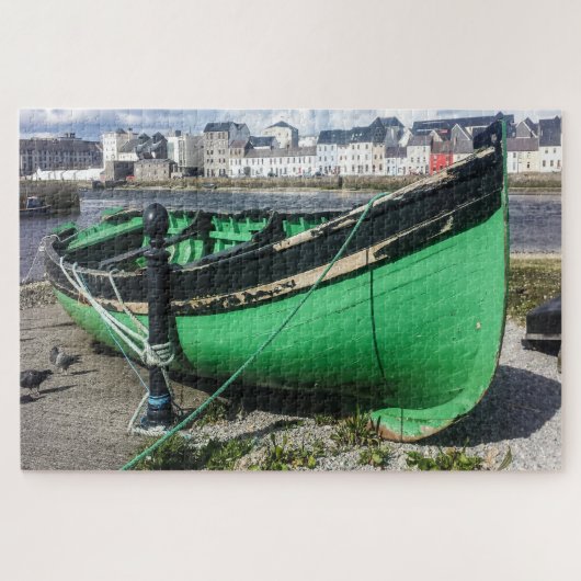 Oude Vissersboot Galway Ierland. Legpuzzel (Horizontaal)