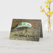 Oude Vist Verjaardag Kaart (Gele Bloem)