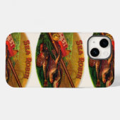 Oude vistuig sigarenlabelkunst, Sea Robin Case-Mate iPhone Case (Achterkant (horizontaal))